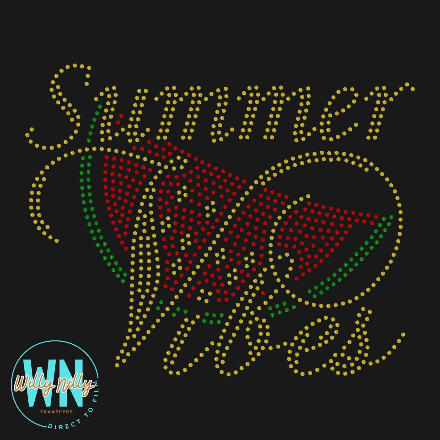 Summer Vibes Watermelon-Ready to Press Spangle Transfer