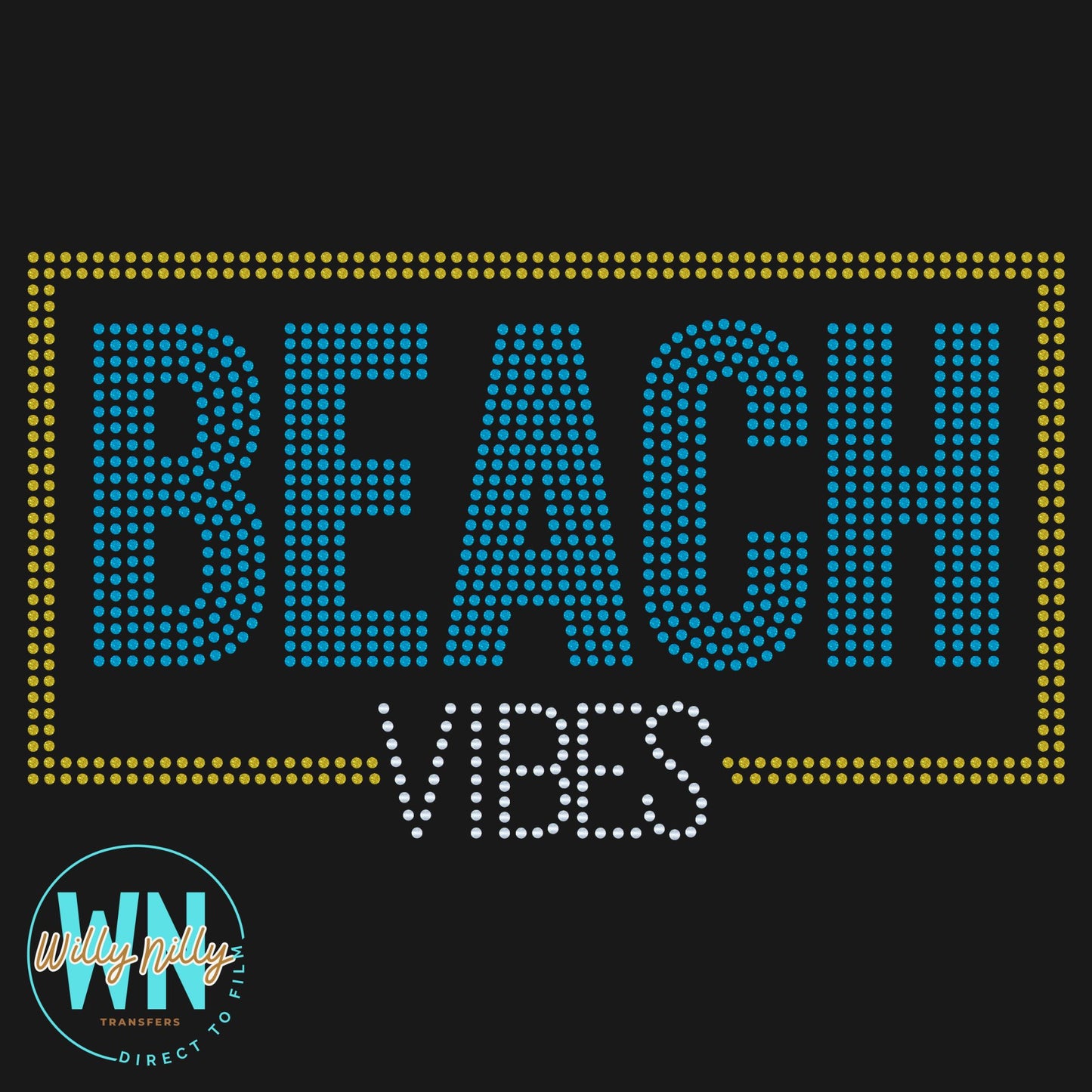 Beach Vibes-Ready to Press Spangle Transfer