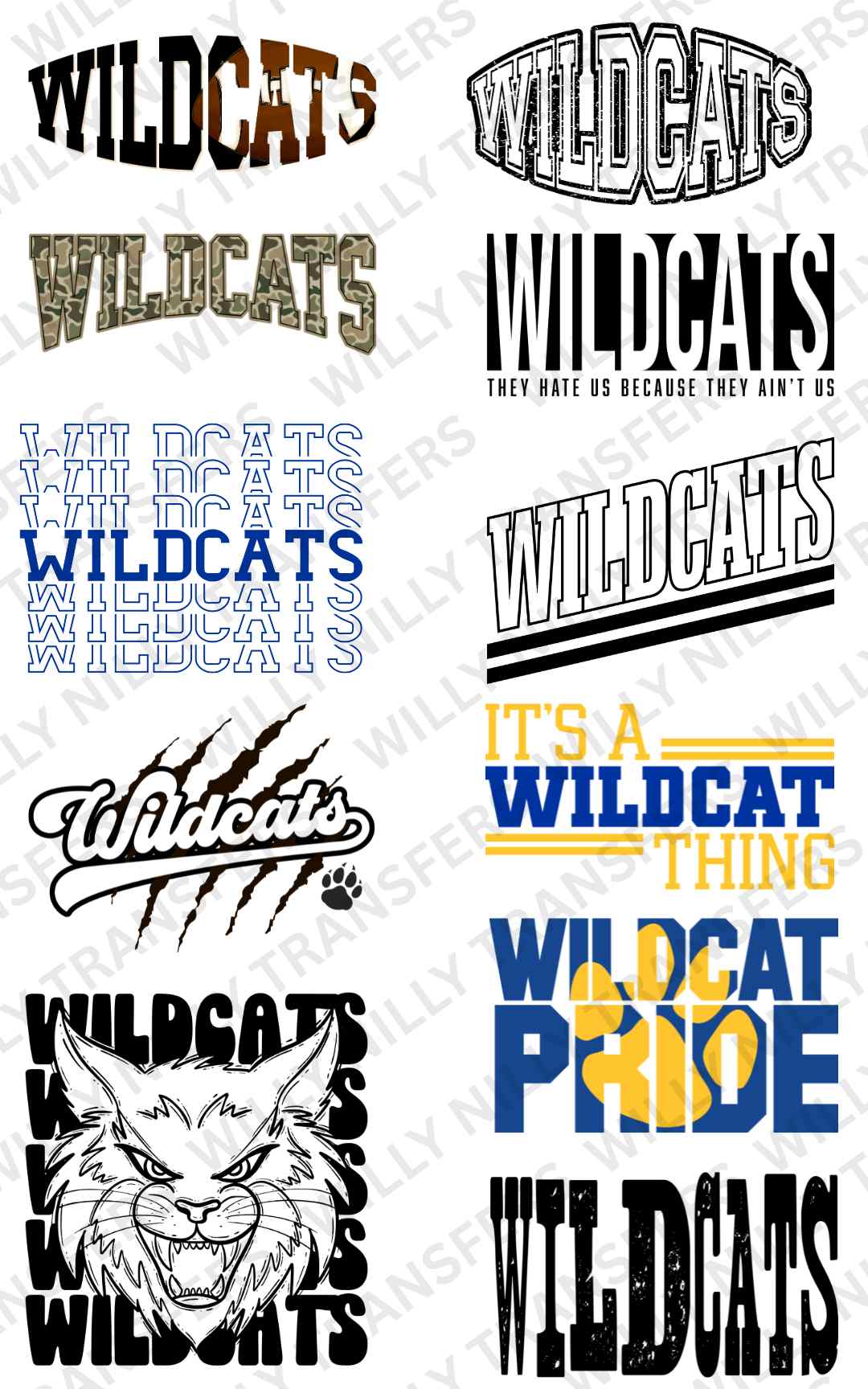 Premade DTF Gang Sheet-It's a WILDCAT Thing (youth)
