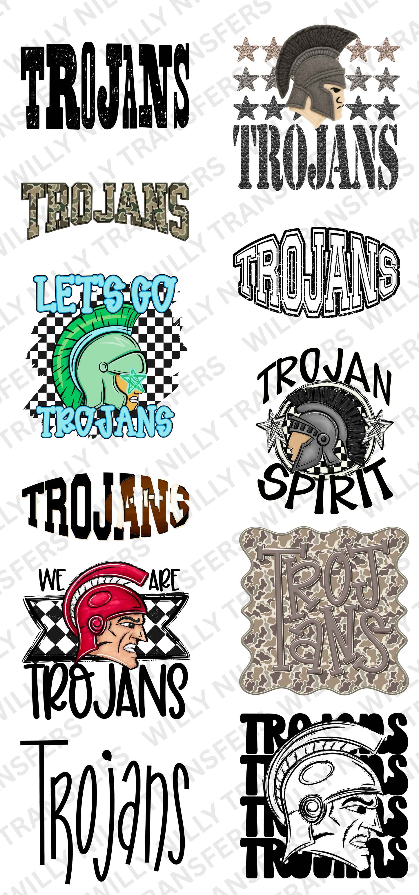 Premade DTF Gang Sheet-We Are TROJANS (youth)