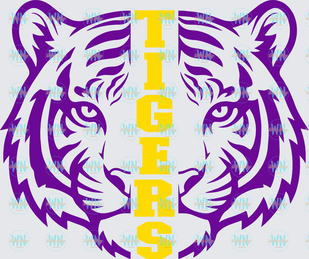 Tigers Mascot (purple)-Ready to Press DTF Transfer