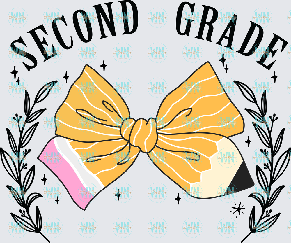 Second Grade (with bow)-Ready to Press DTF Transfer