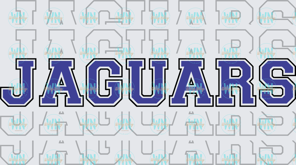 Jaguars Stacked (blue and grey)-Ready to Press DTF Transfer