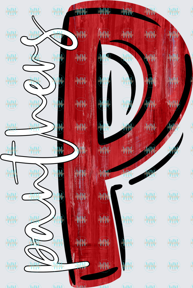 Panthers (red and black)-Ready to Press DTF Transfer