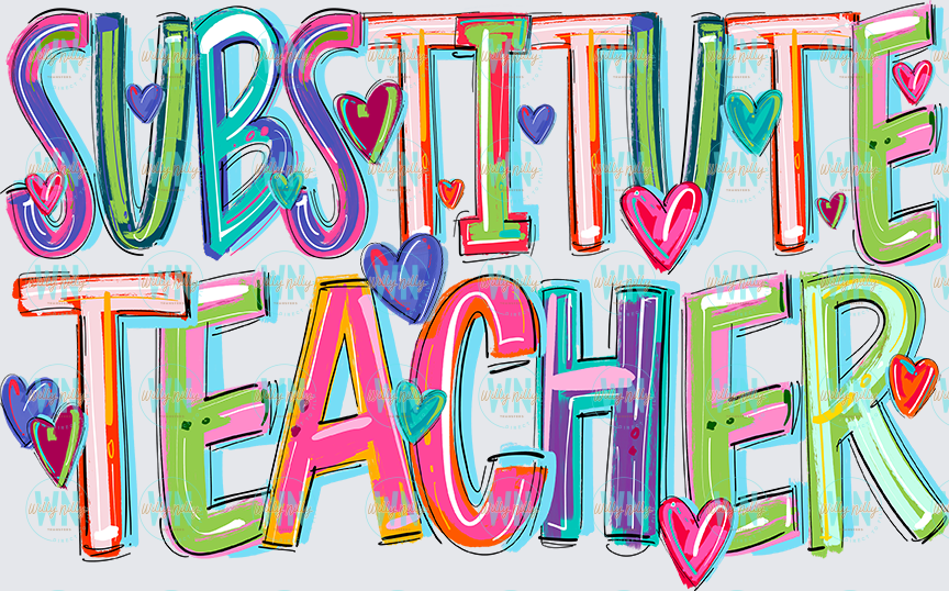 Substitute Teacher-Ready to Press DTF Transfer