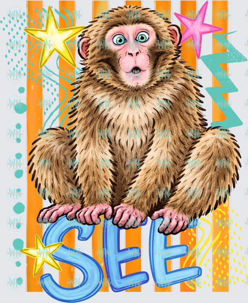 Monkey See-Ready to Press DTF Transfer