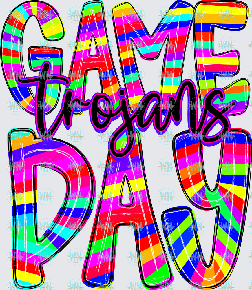 Game Day Trojans-Ready to Press DTF Transfer
