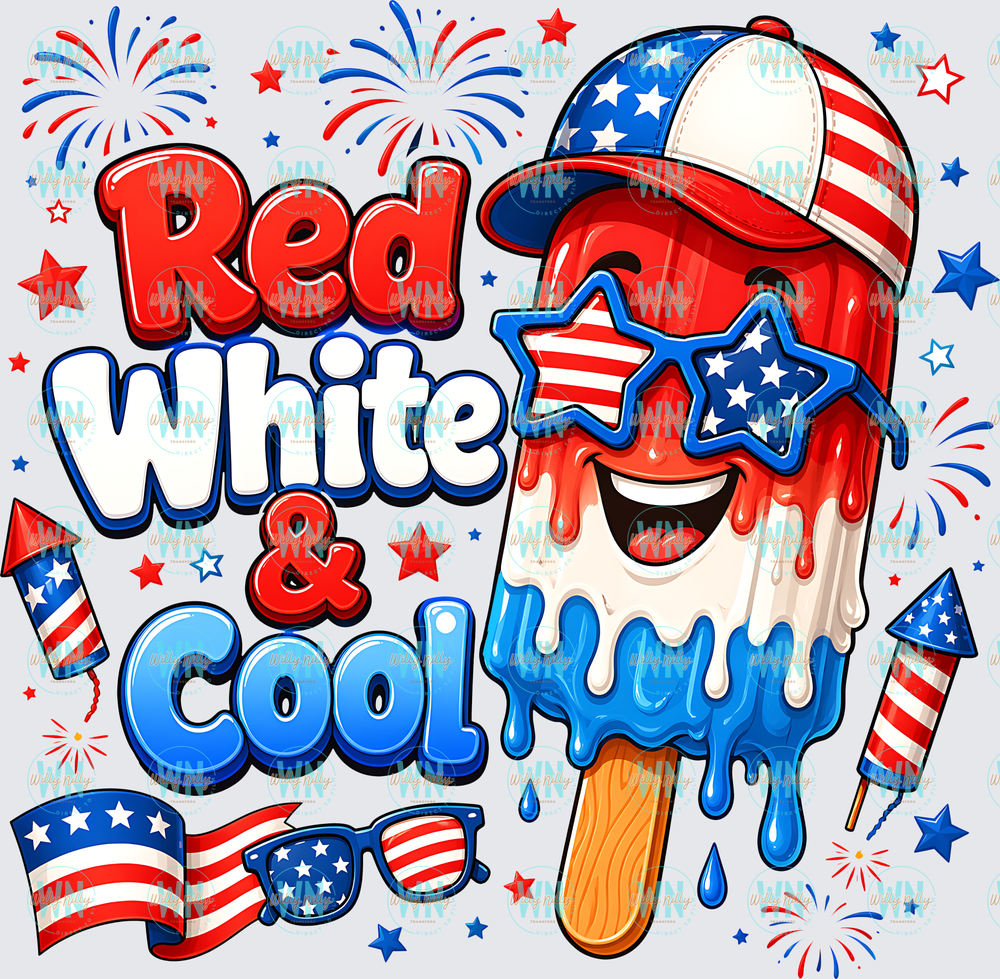 Red White & Cool-Ready to Press DTF Transfer