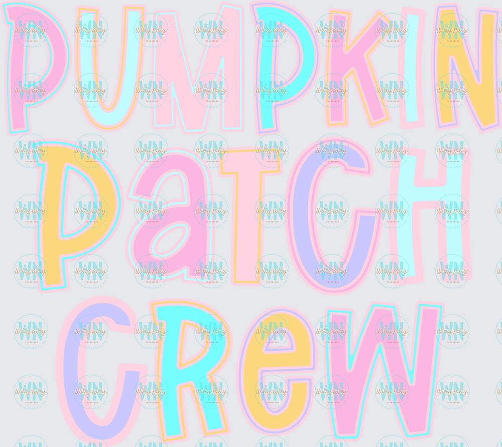 Pumpkin Patch Crew (pastel)-Ready to Press DTF Transfer
