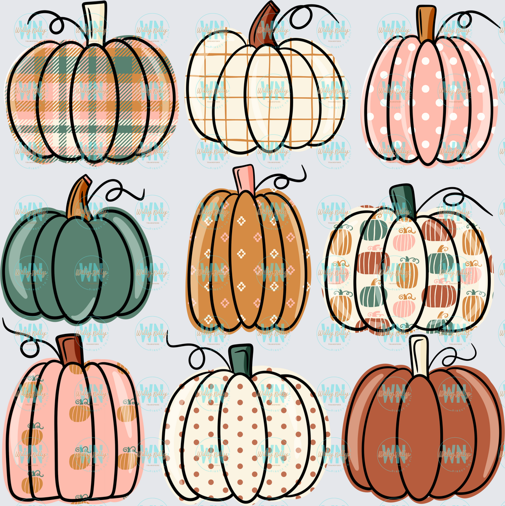 Fall Pumpkin Collage-Ready to Press DTF Transfer