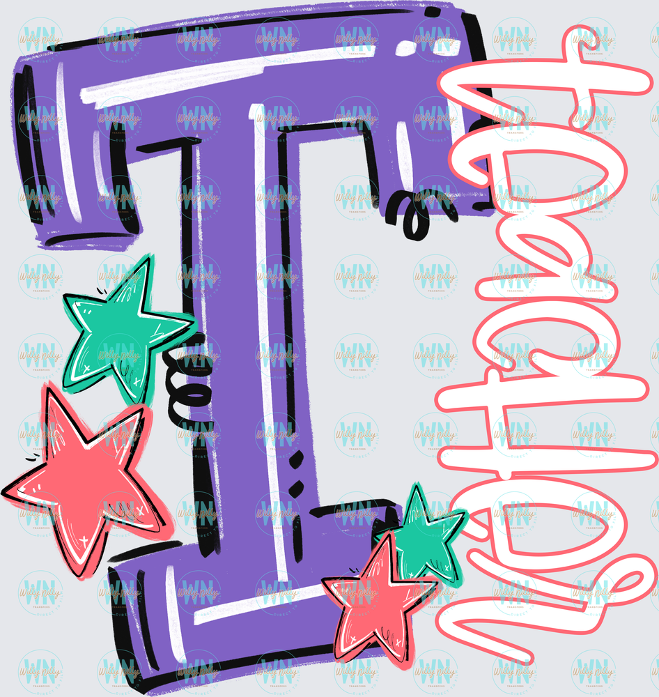 T is for Teacher-Ready to Press DTF Transfer