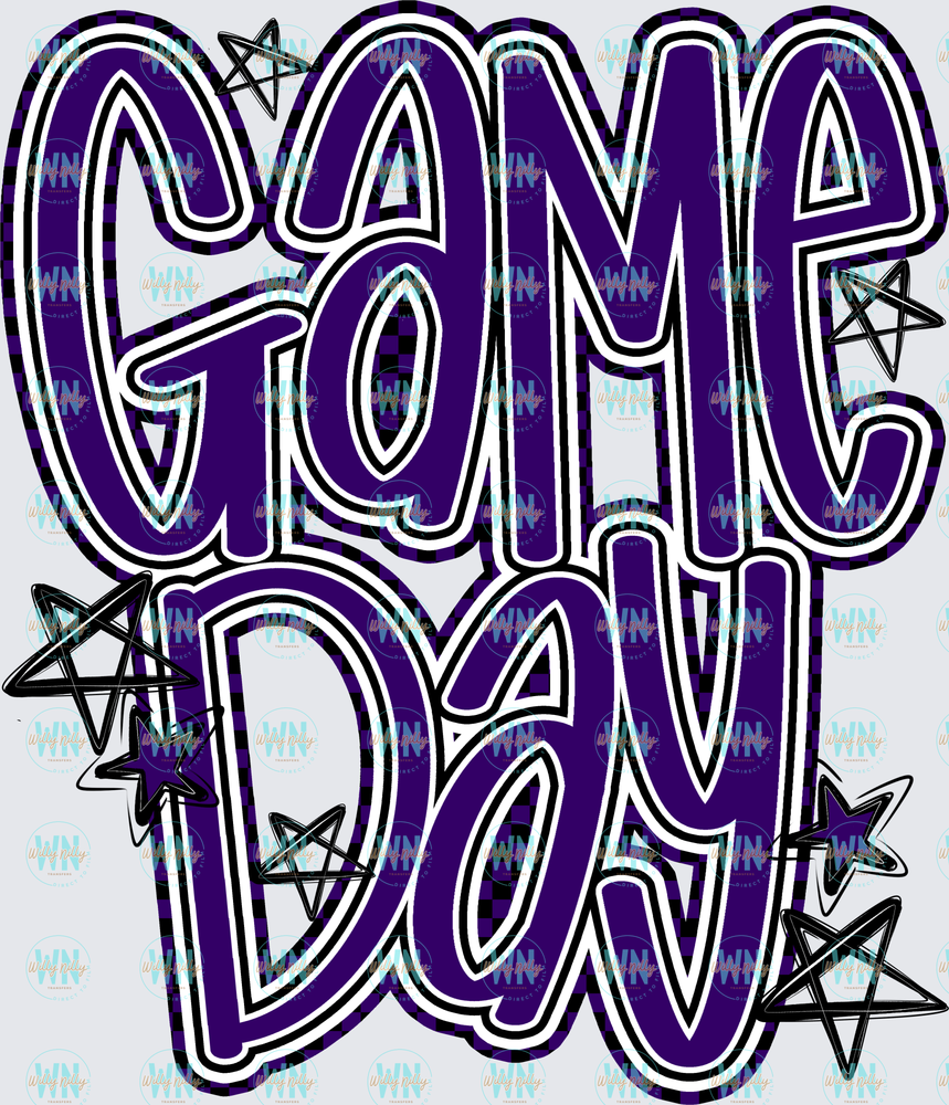 Game Day (stars)-Ready to Press DTF Transfer