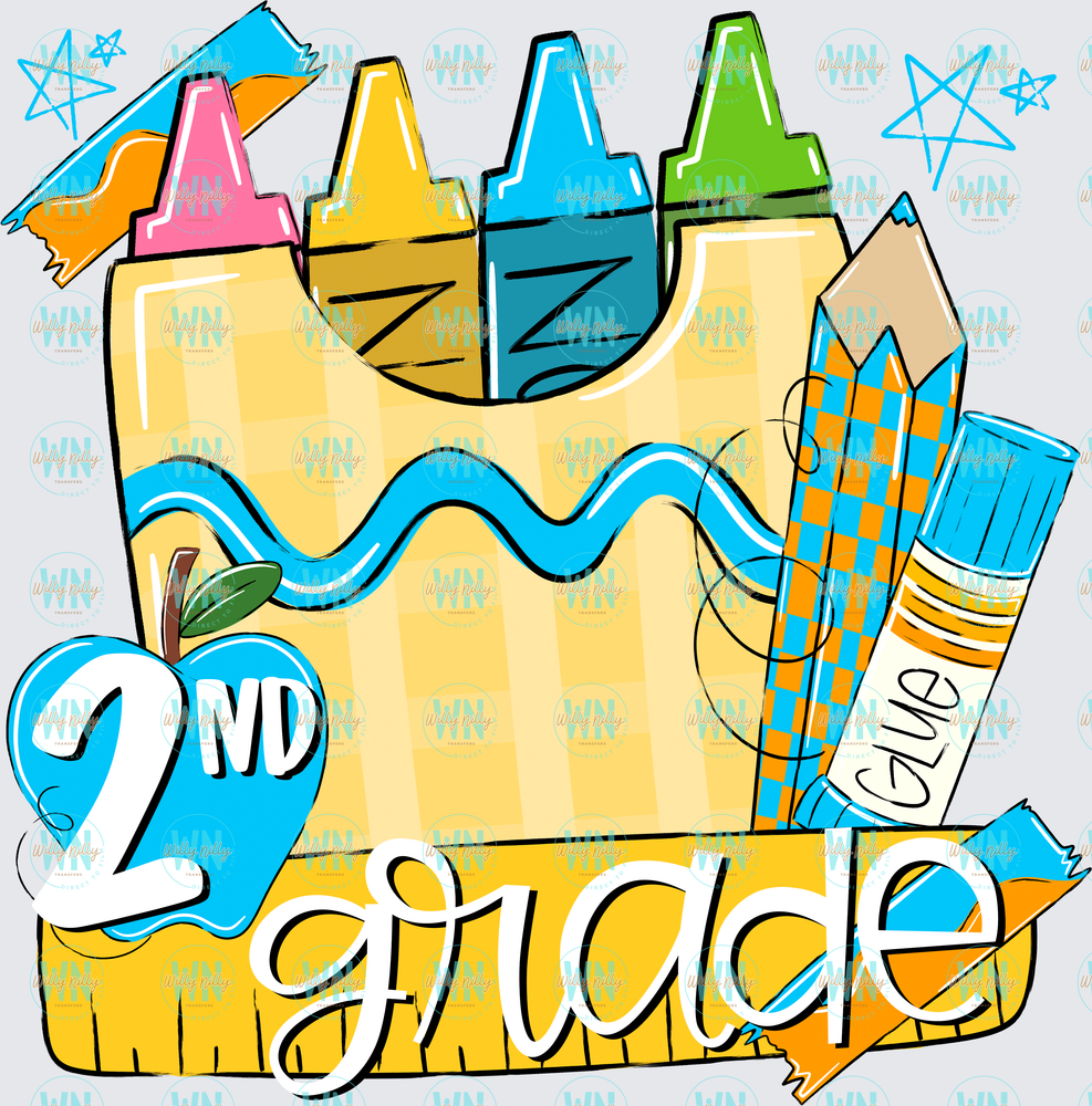 2nd Grade (blue)-Ready to Press DTF Transfer