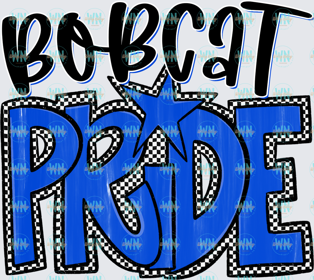 Bobcat Pride (blue)-Ready to Press DTF Trasnfer