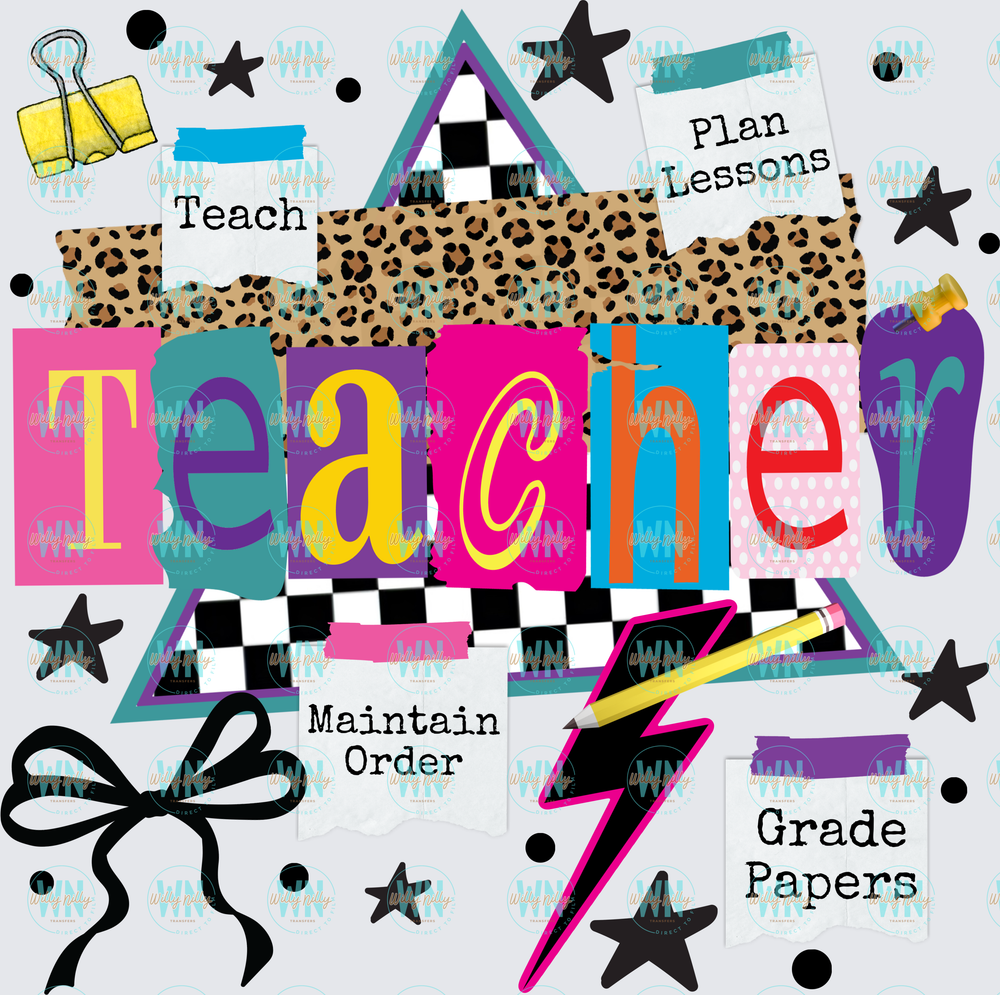 Teacher (funky)-Ready to Press DTF Transfer