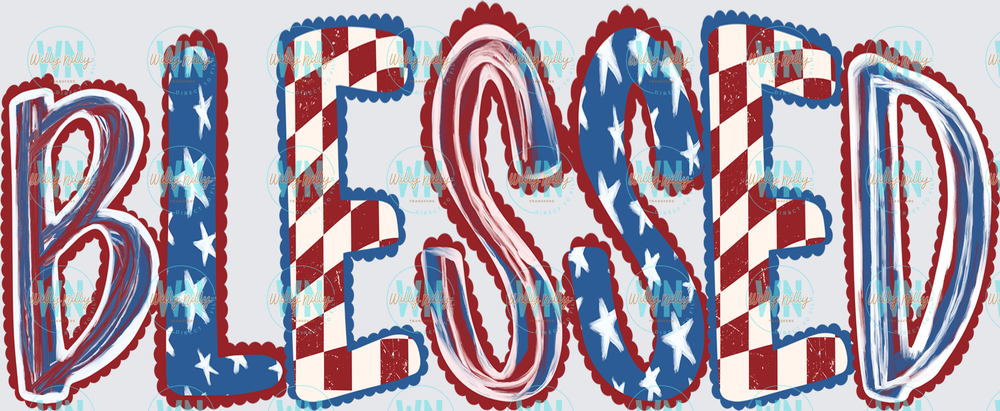 Blessed USA-Ready to Press DTF Transfer