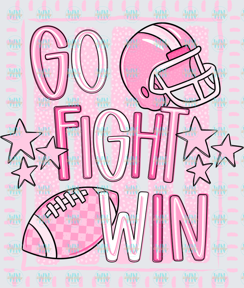 Go Fight Win Pink Out-Ready to Press DTF Transfer