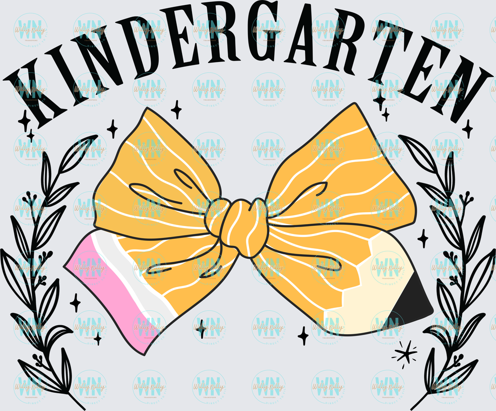 Kindergarten (with bow)-Ready to Press DTF Transfer