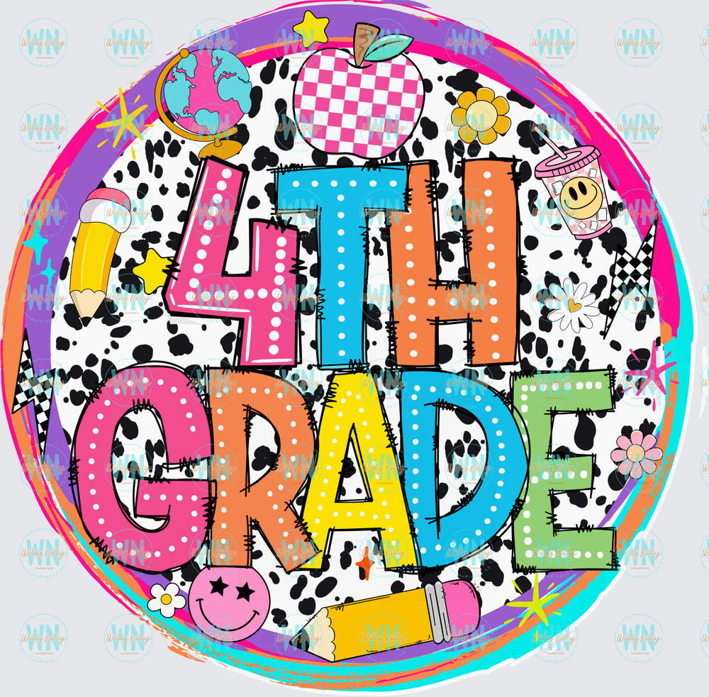 Cute 4th Grade-Ready to Press DTF Transfer