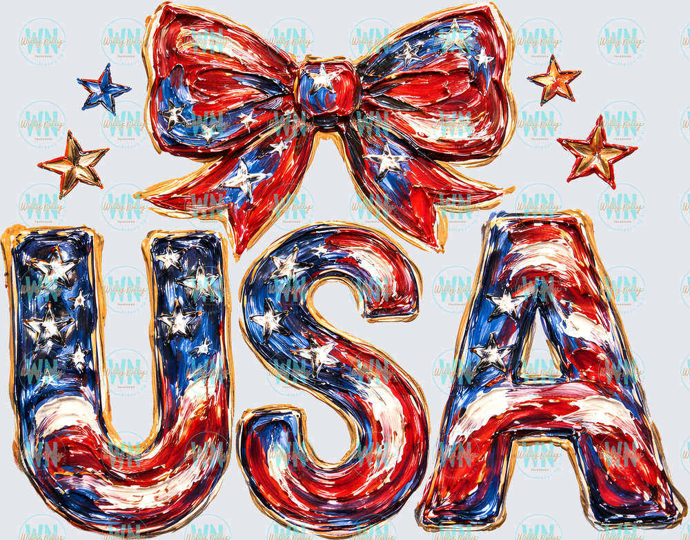 USA with bow