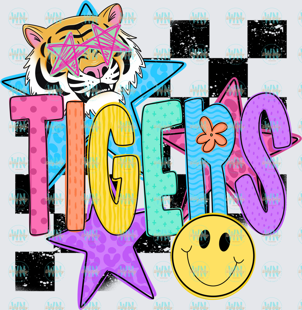 Tigers (checkered)-Ready to Press DTF Transfer