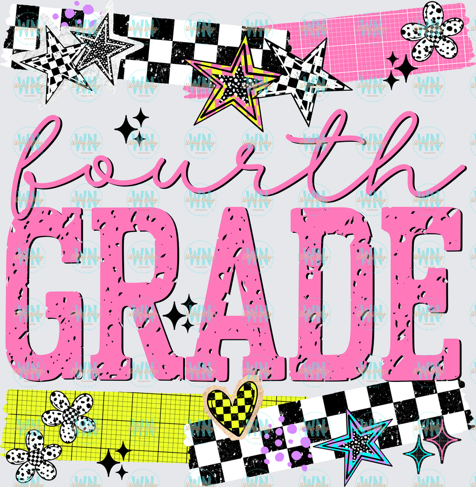 Fourth Grade (stars)-Ready to Press DTF Transfer