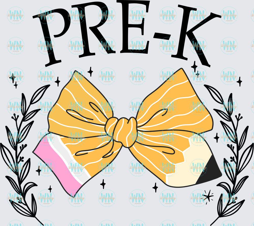 PreK (with bow)-Ready to Press DTF Transfer