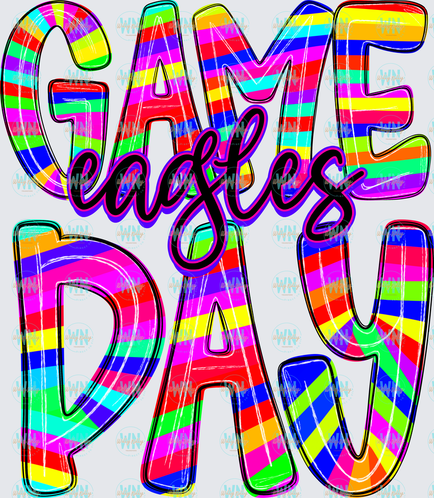 Game Day Eagles (colorful)-Ready to Press DTF Transfer