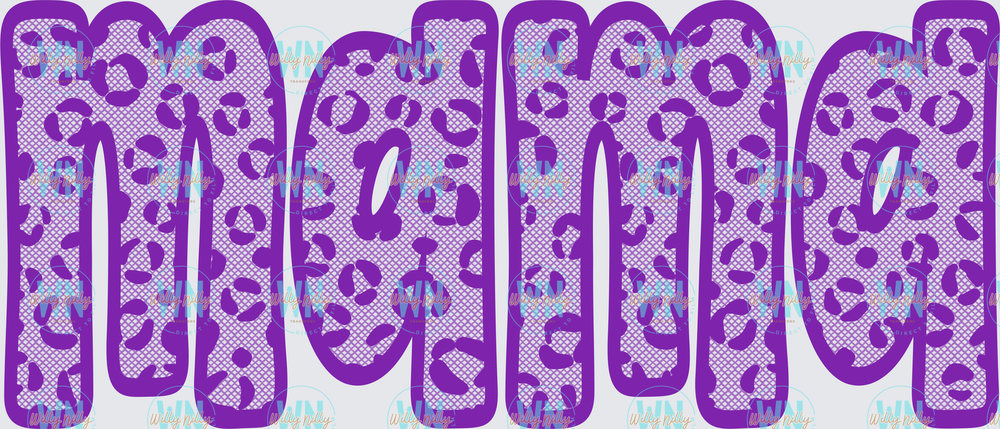 Mama purple cheetah lace