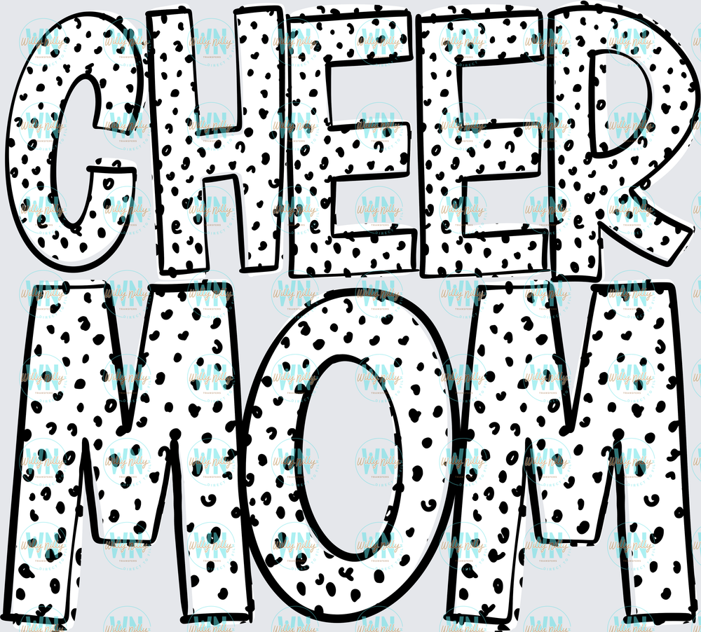 Cheer Mom (polka dots)-Ready to Press DTF Transfer