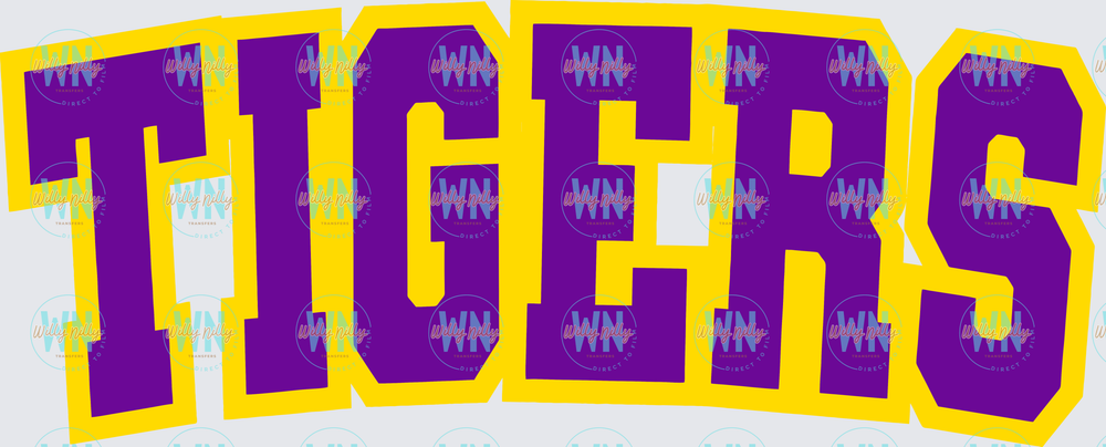 Tigers (purple and gold)-Ready to Press DTF Transfer
