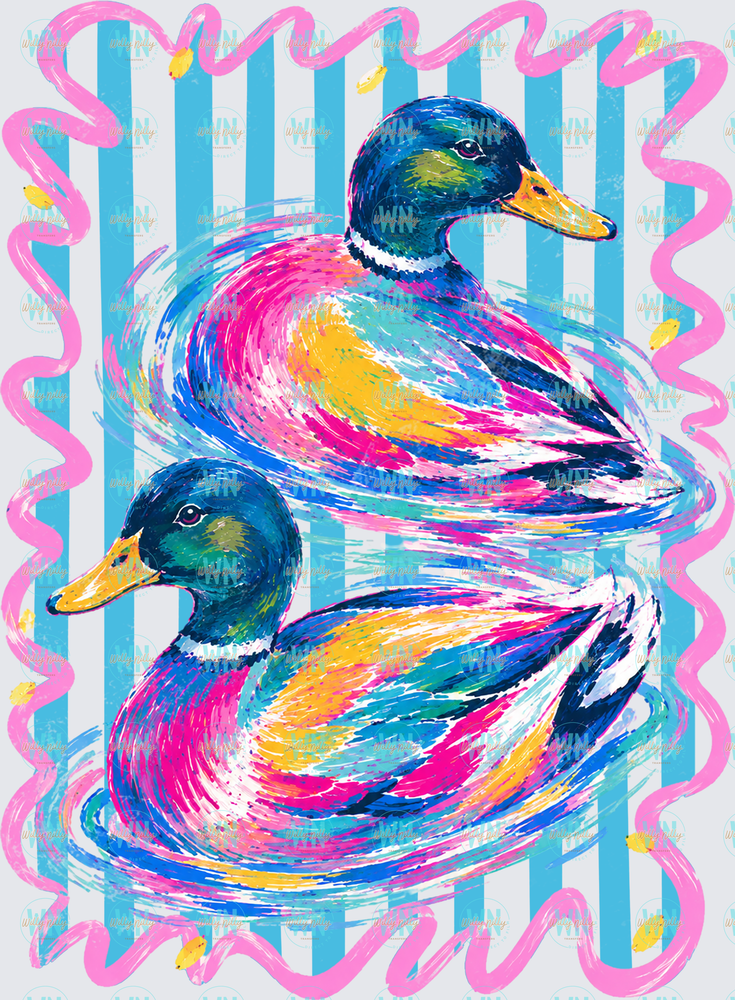 Summer Ducks-Ready to Press DTF Transfer