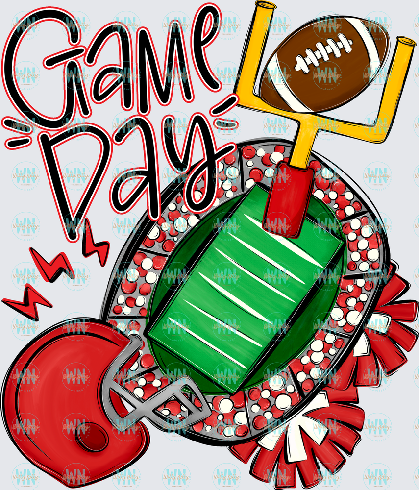 Game Day (red)-Ready to Press DTF Transfer