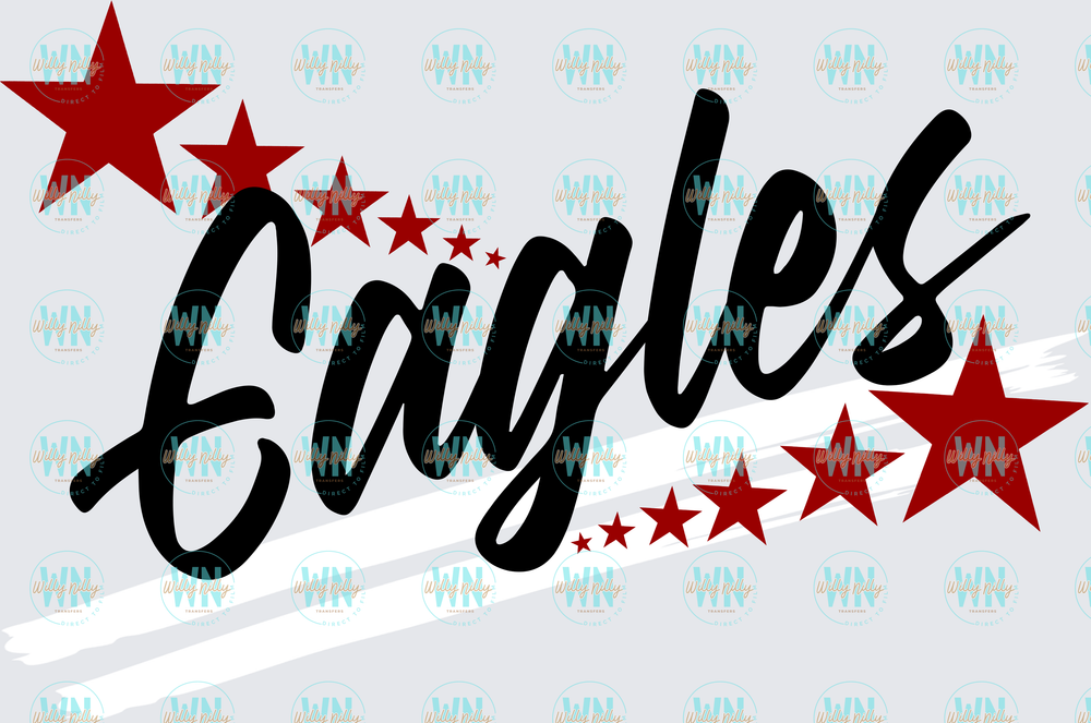 Eagles (red stars)-Ready to Press DTF Transfer