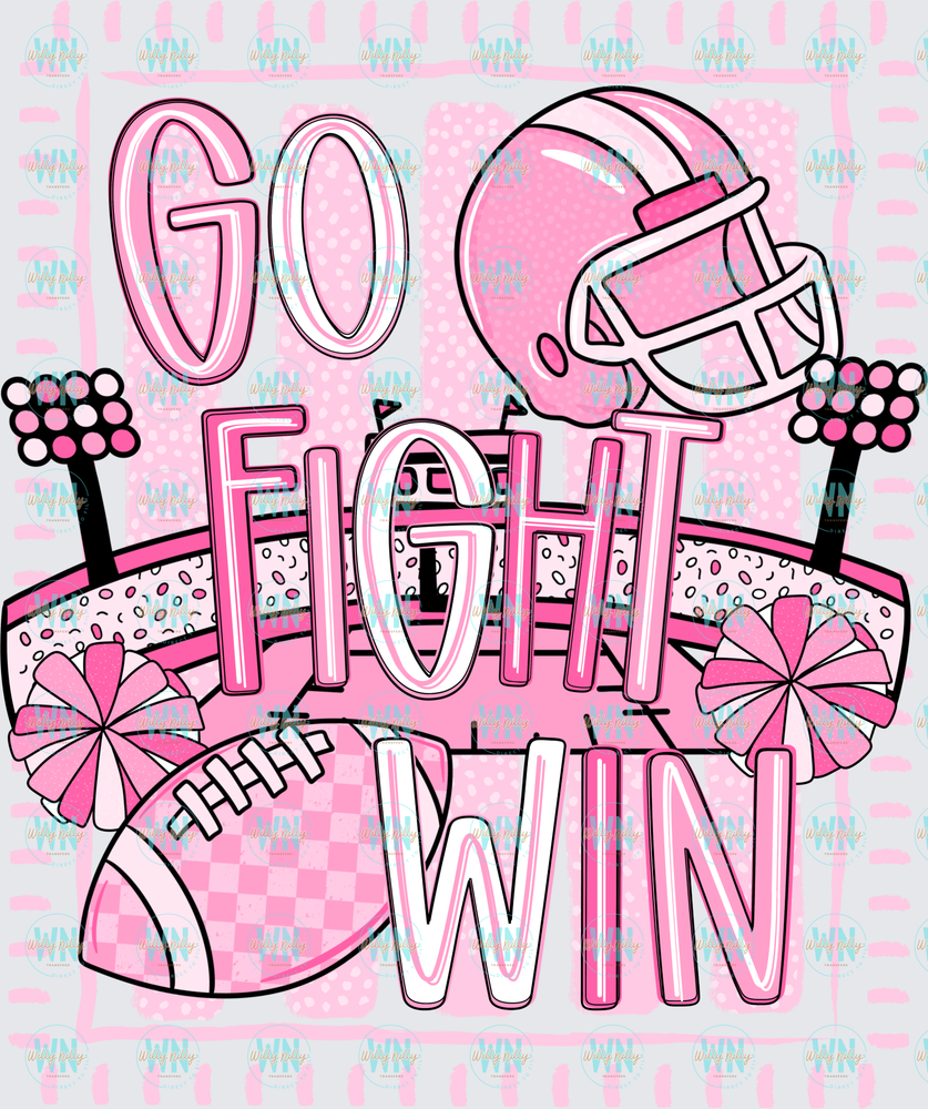 Go Fight Win Pink Out (stadium)-Ready to Press DTF Transfer