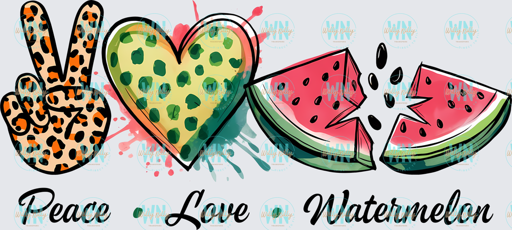 Peace Love & Watermelon-Ready to Press DTF Transfer