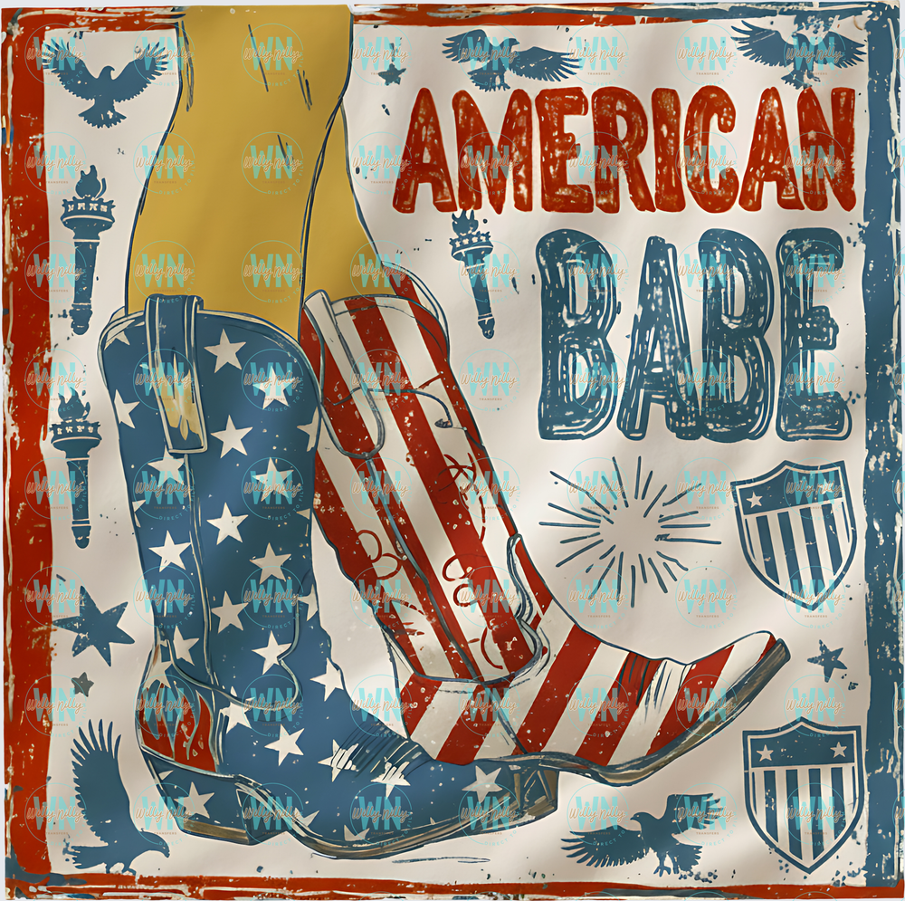 American Babe-Ready to Press DTF Transfer