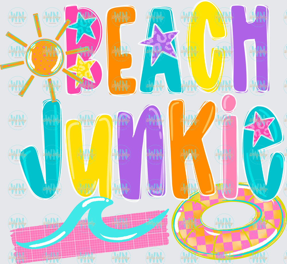 Beach Junkie-Ready to Press DTF Transfer