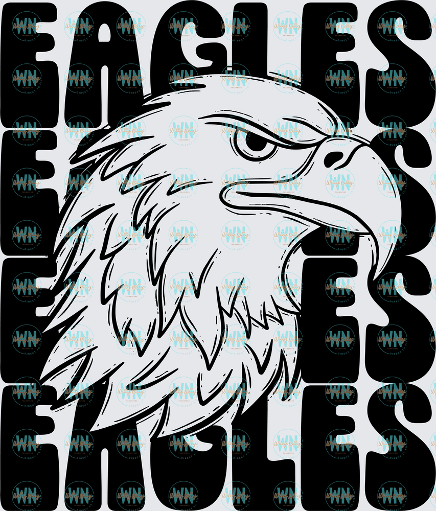 Eagles (stacked mascot)-Ready to Press DTF Transfer