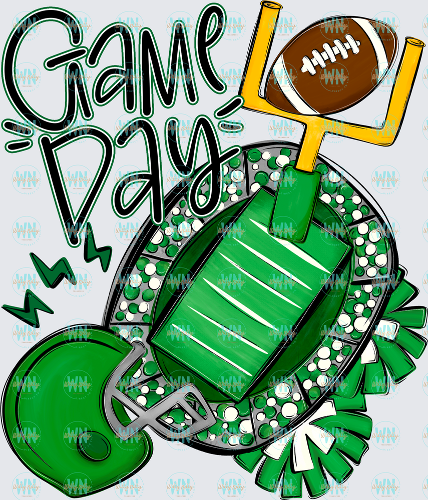 Game Day (green)-Ready to Press DTF Transfer