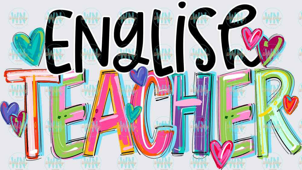 English Teacher-Ready to Press DTF Transfer
