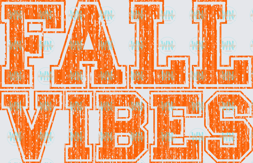 Fall Vibes (orange varsity)-Ready to Press DTF Transfer