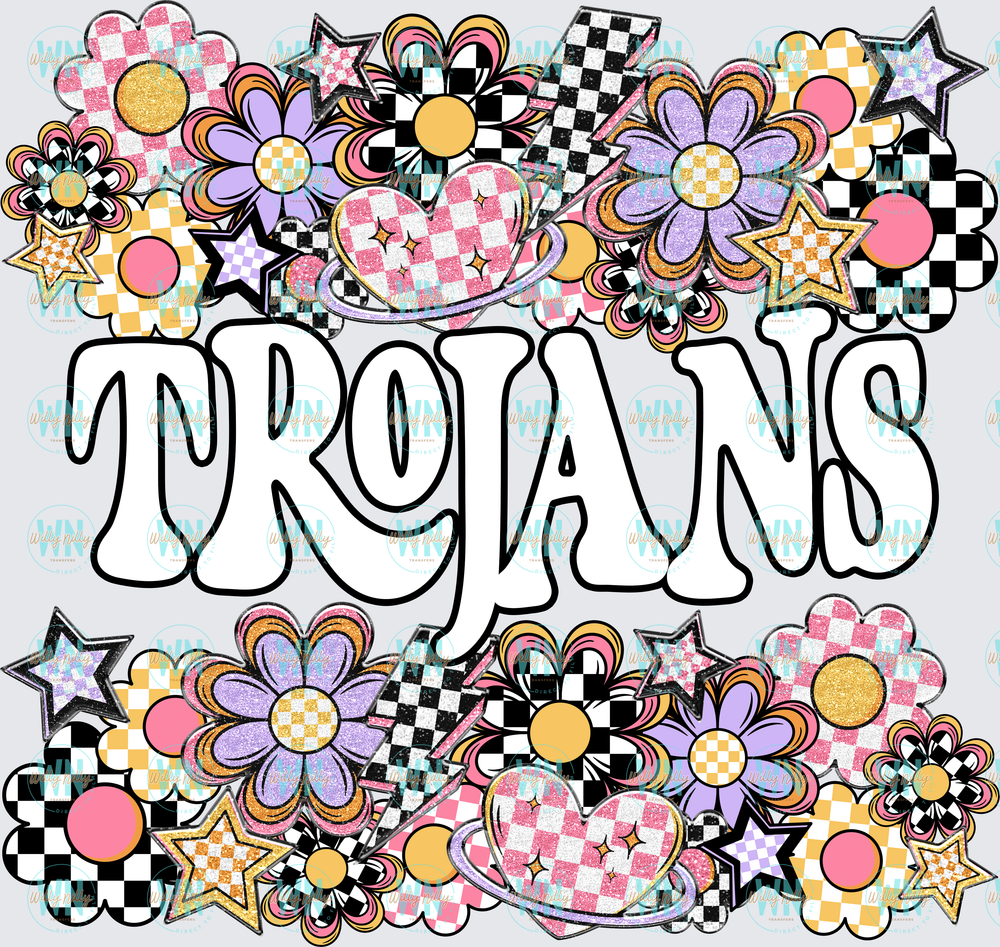Trojans (floral)-Ready to Press DTF Transfer