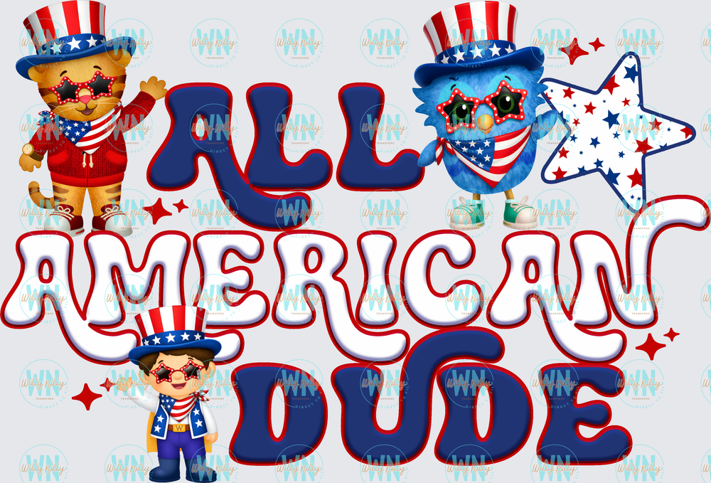 All American Dude (tiger)-Ready to Press DTF Transfer