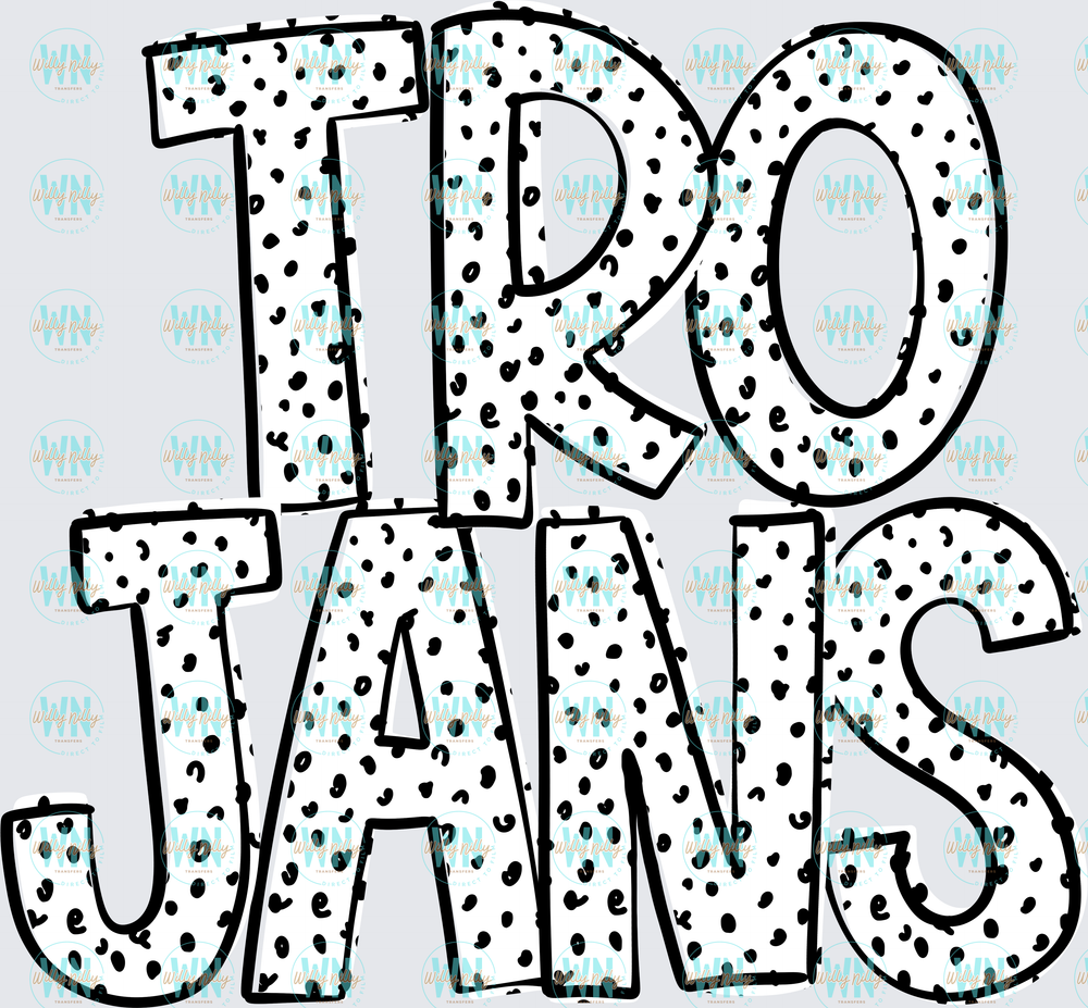 Trojans (dots)-Ready to Press DTF Transfer