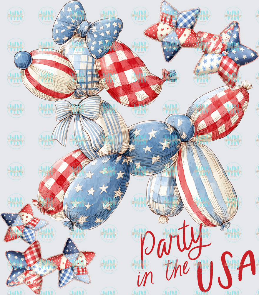 Party in the USA-Ready to Press DTF Transfer