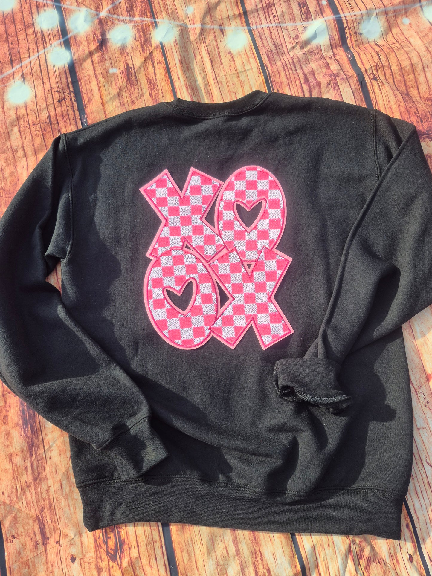 XOXO neon pink Chenille Patch