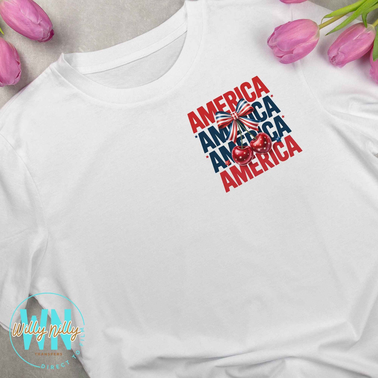 America America-Ready to Press DTF Transfer