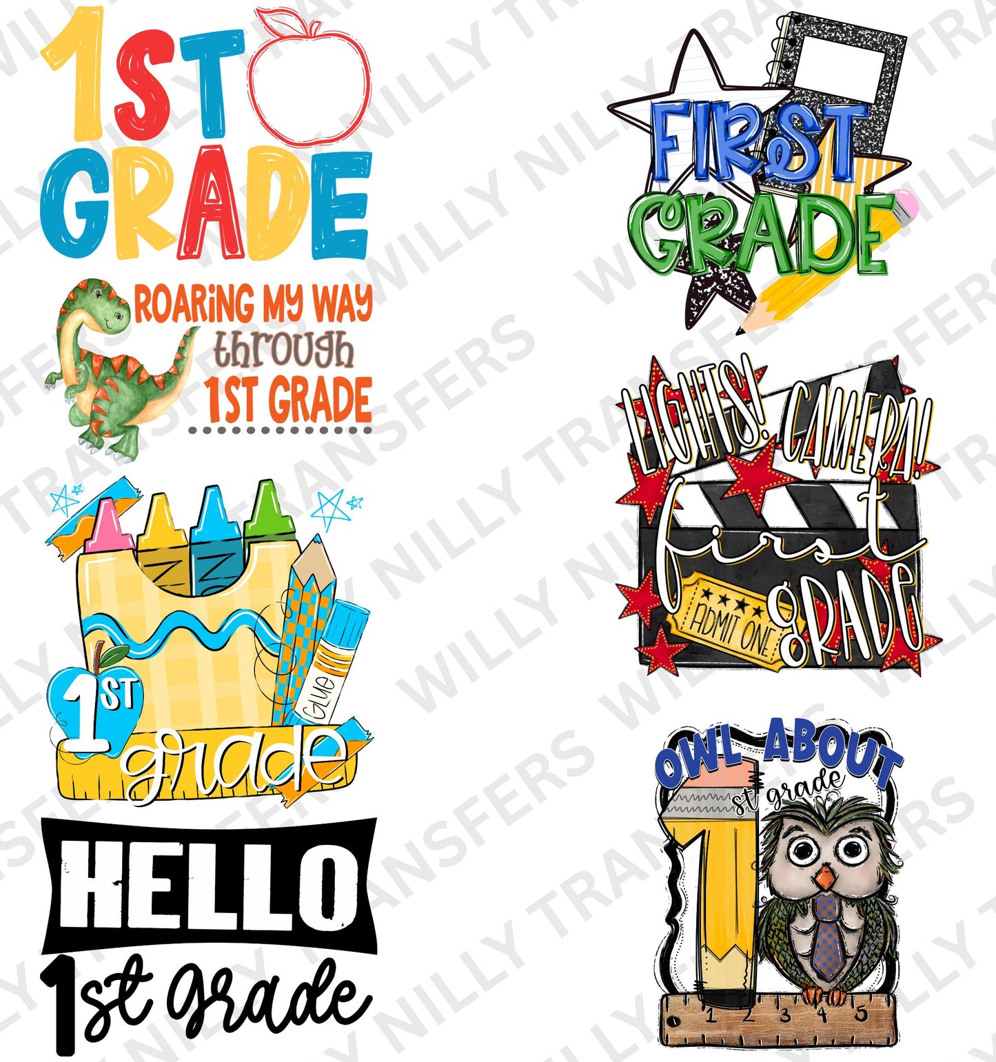 Premade Gang Sheet-Roaring My Way Through 1st Grade (Youth)