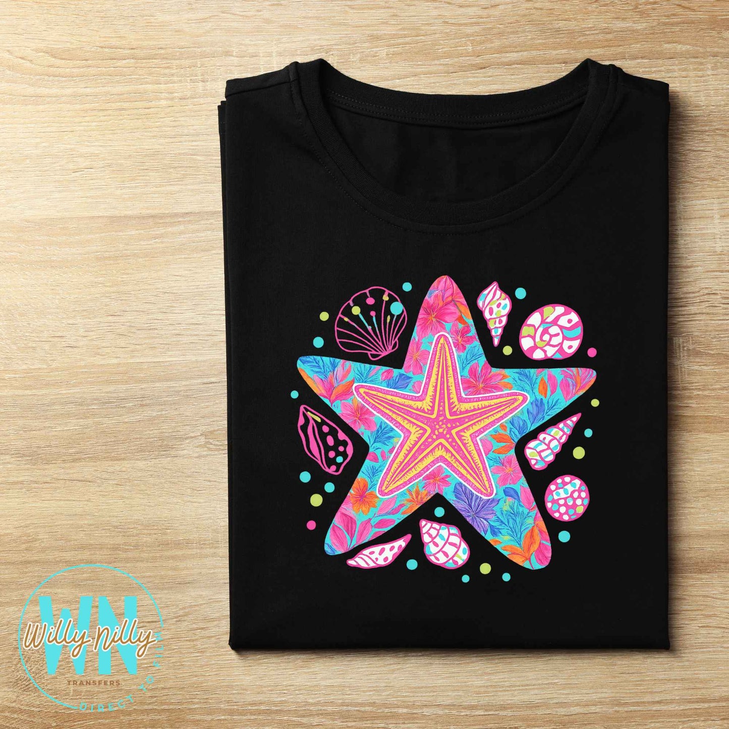 Pink Starfish-Ready to Press DTF Transfer